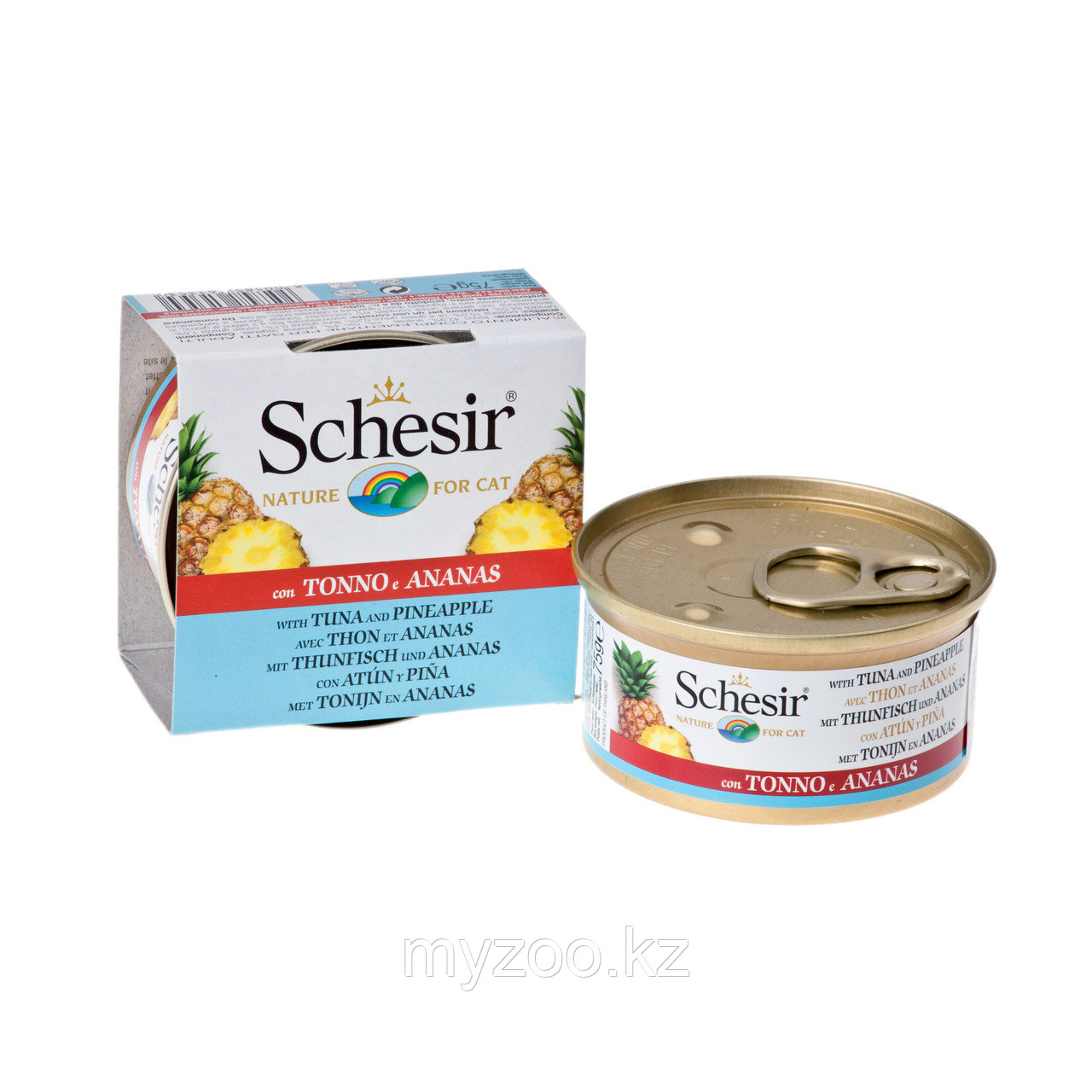 Schesir для кошек с тунцом, ананасои и рисом 75 гр