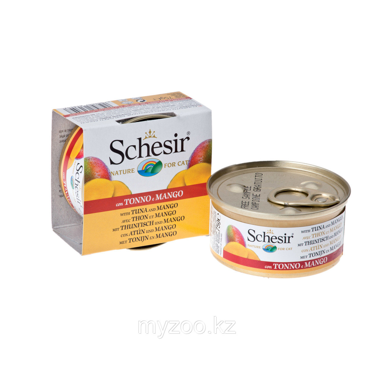 Schesir для кошек с тунцом и манго 75 гр