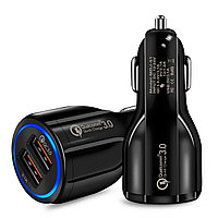 Автомобильное зарядное устройство USB 3.1A 2 USB, быстрая зарядка Car Charger в прикуриватель