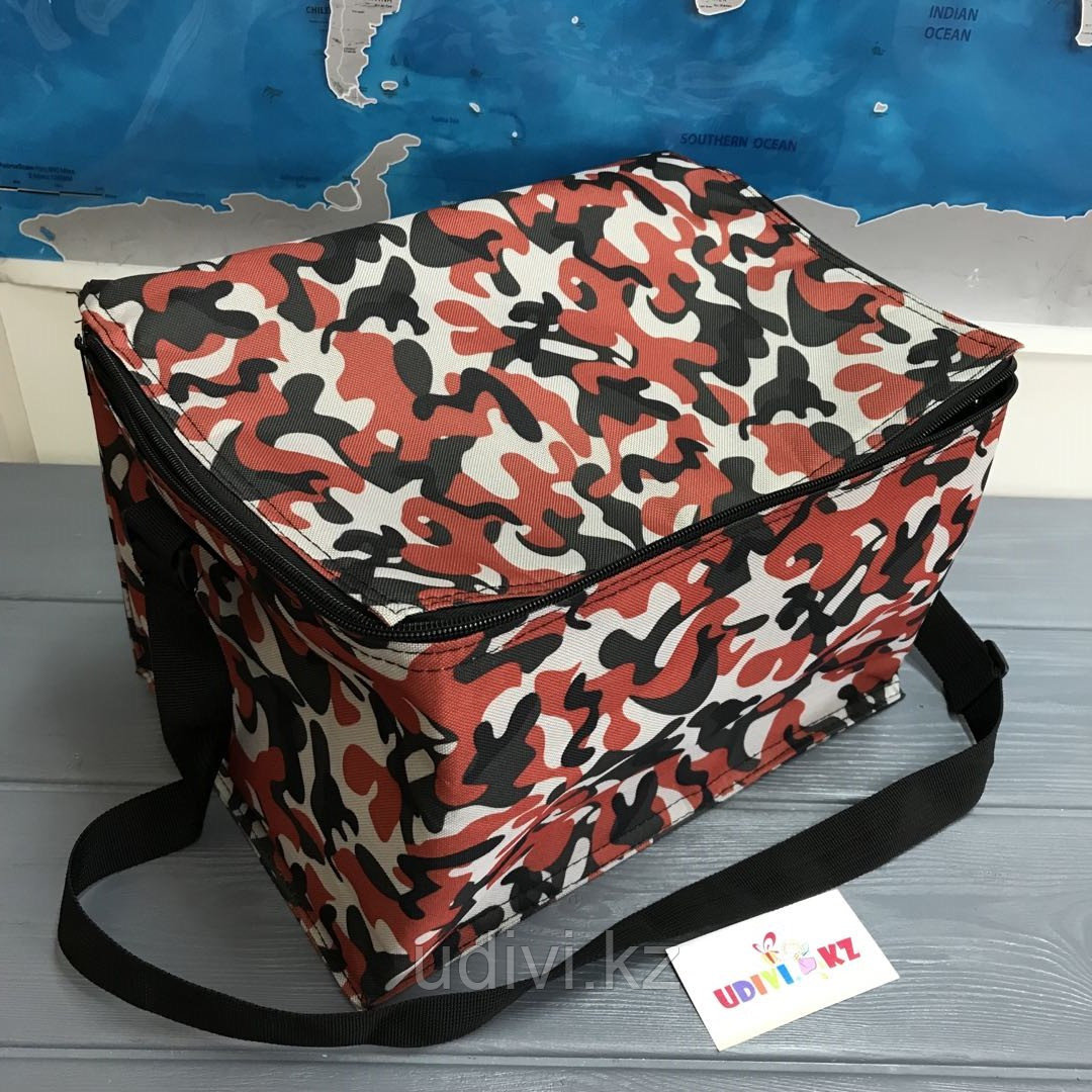 Термо сумка камуфляж в красном цвете