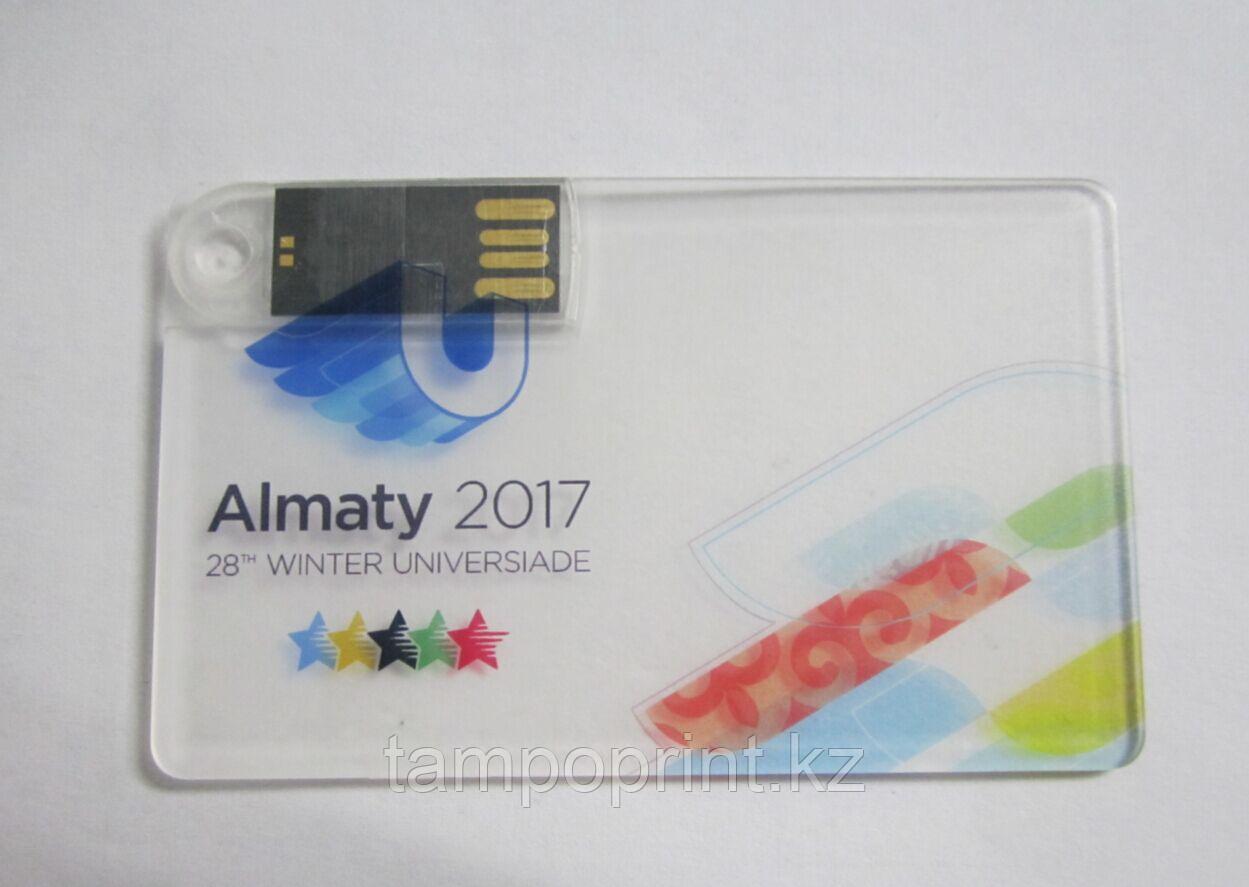 Флешка карточка прозрачная 2, 4, 8, 16, 32, 64 гб. Бесплатная доставка по Казахстану.