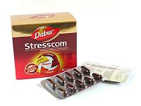 Мощный антистрессовый аюрведический препарат Стресском, 120 кап, производитель Дабур; Stresscom, 120 caps, Dab