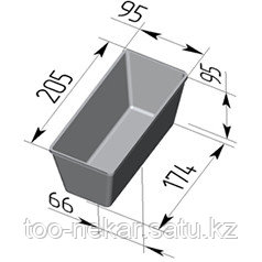 Форма для хлеба №10-2 (205х95х95мм)