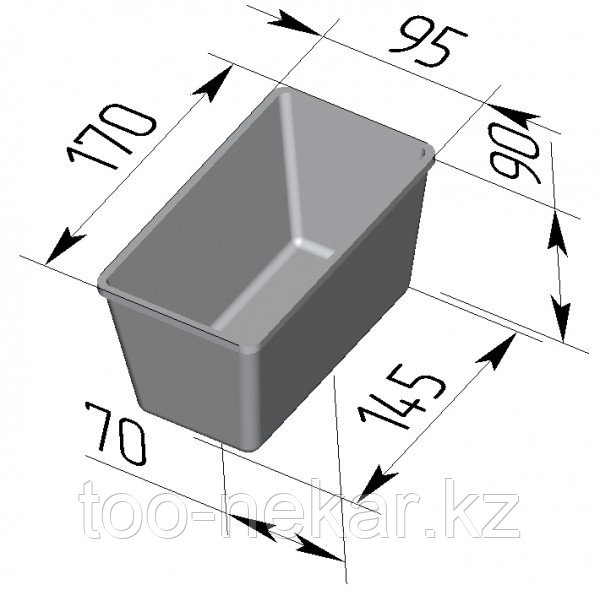 Форма для хлеба №11А (170х95х90мм)