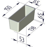 Форма для хлеба 150х65х65мм