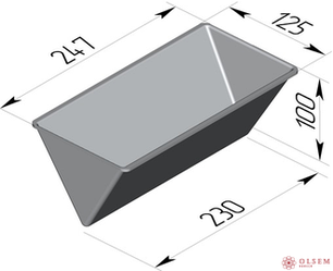 Форма для хлеба Треугольная (247 х 125 х 100 мм)