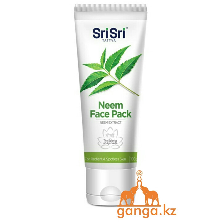 Маска для лица с экстрактом Нима (Face pack Neem SRI SRI TATTVA), 100 гр