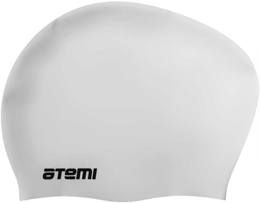 Шапочка для плавания ATEMI, силикон, д/длин.волос, бел, LC-01