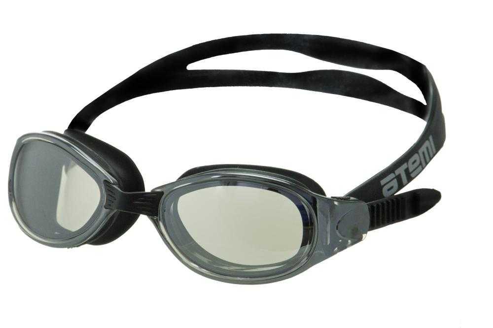 Очки для плавания Atemi, зерк., силикон (чёрн), B101M
