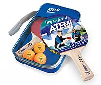 Набор для настольного тенниса Atemi DUET (2ракетки+чехол+3 мяча*)