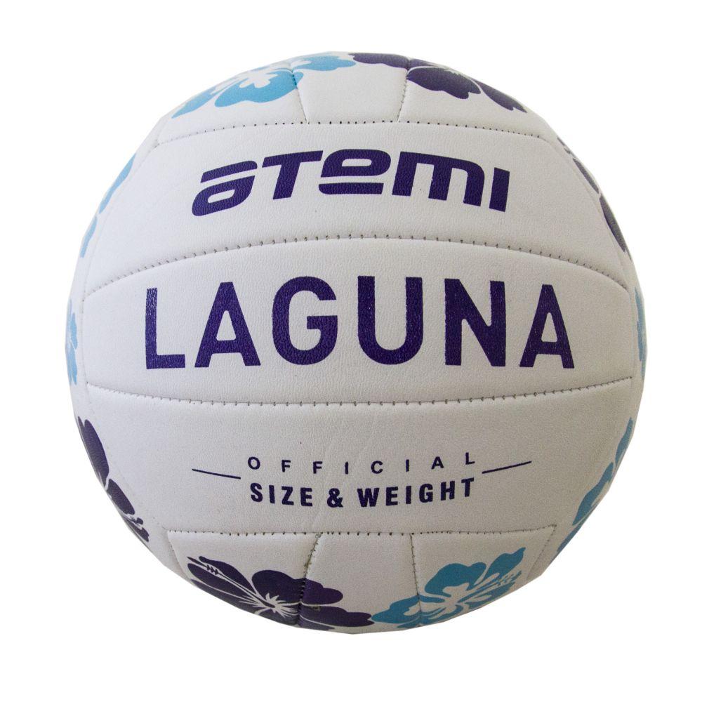 Мяч волейбольный Atemi LAGUNA,синтетическая кожа PVC, 18 п., бел/т.син/гол.