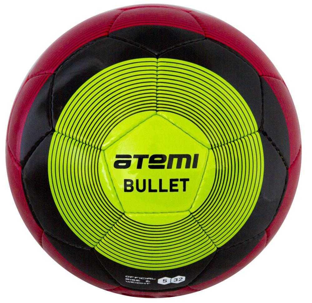 Мяч футбольный Atemi BULLET WINTER, PU, красн/чёрн/зел, р.5