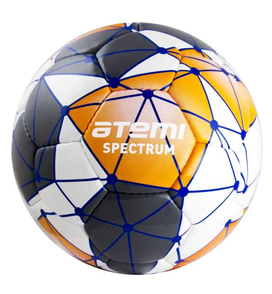 Мяч футбольный Atemi SPECTRUM, PVC, бел/сер/оранж, р.5 (0.5-0.7 bar)