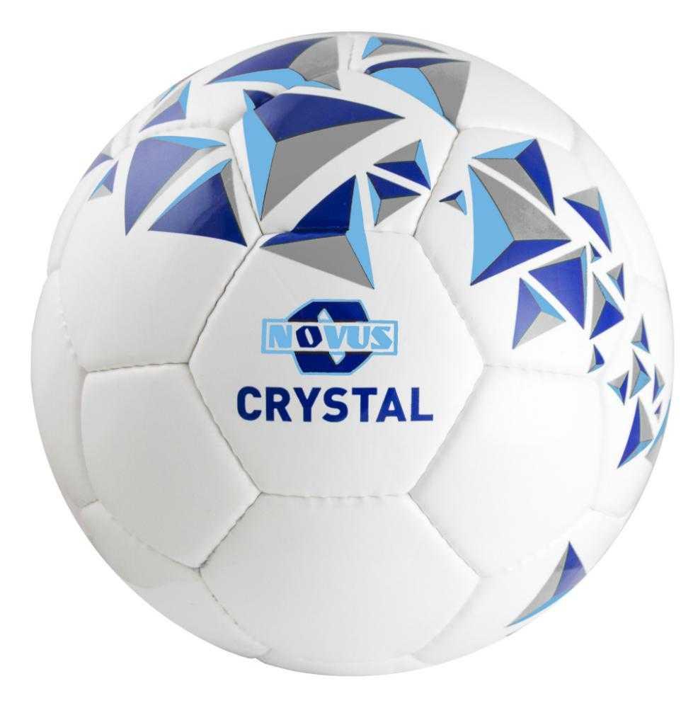 Мяч футбольный Novus CRYSTAL, PVC, бел/син/гол, р.5, 7-10л