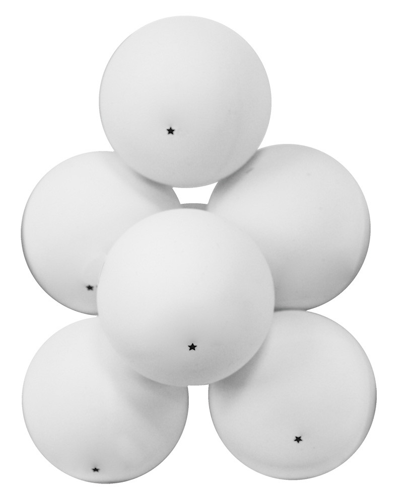 Мячи для настольного тенниса Атеми 1*, пластик, 40+, бел., 6 шт., ATB102