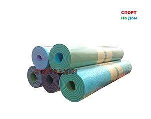 Йога коврик нескользящий фиолетово-серый (размеры: 180*80*0,8 см), фото 2
