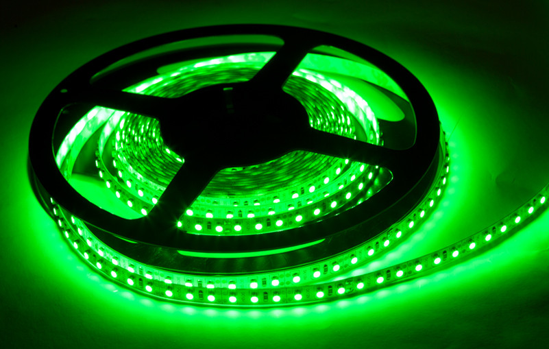 Лента LED S3528 60led/5м, IP65, зеленый - фото 1 - id-p75500723