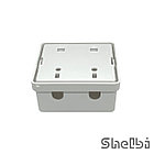 Shelbi Настенная пластиковая коробка 2-портовая, для модулей, Пустая, фото 4