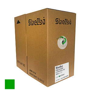 Shelbi Кабель UTP, КАТ.5E 4х2х24AWG solid, PVC, 305м, зелёный