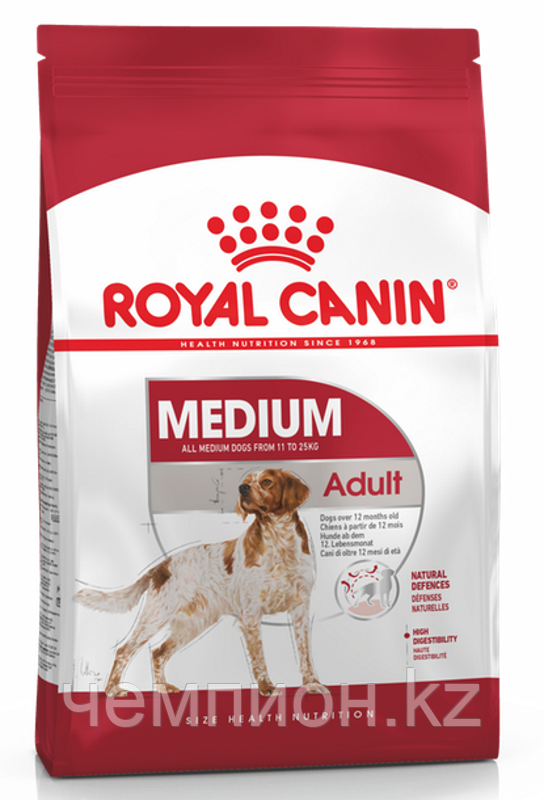 ROYAL CANIN Medium Adult, Роял Канин корм для собак средних пород, уп. 15 кг - фото 1 - id-p28880061