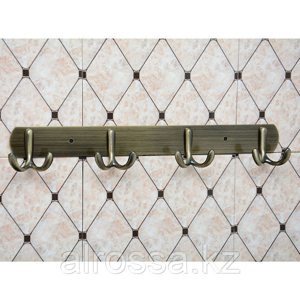 Вешалка крючок настенная Птичка, 4 крючка, бронза 304-4B