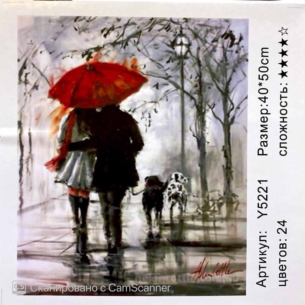 Картина по номерам" Прогулка по аллее" 50*40