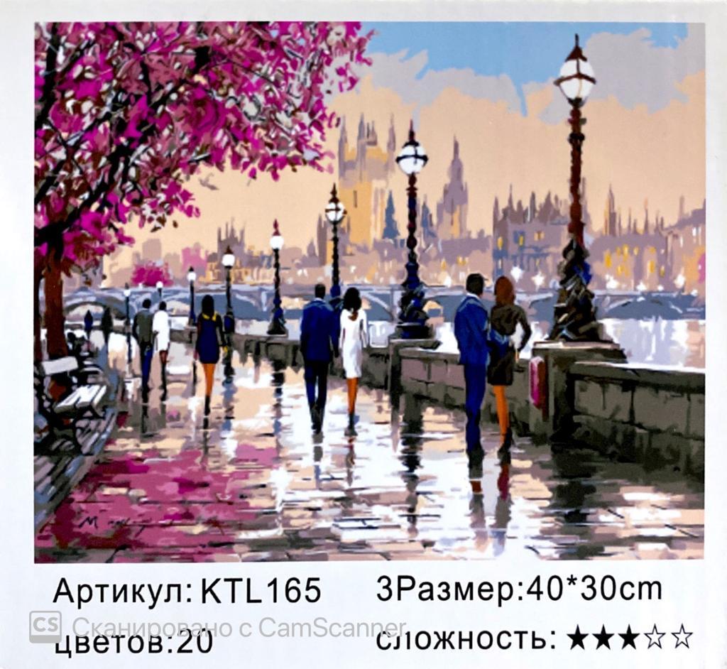Картина по номерам "Городская набережная" 40х30
