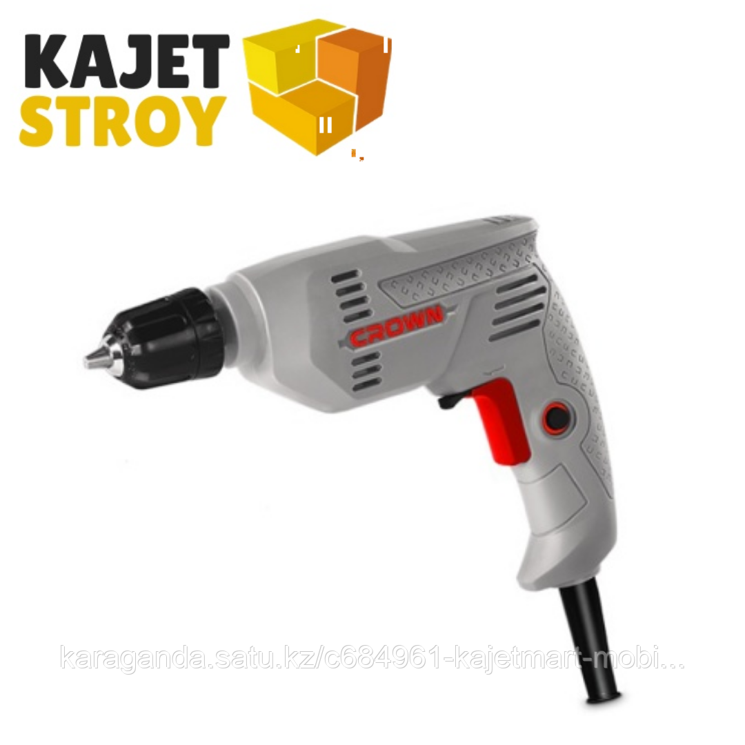 CROWN СТ 10125 Дрель электрическая патрон d 6 мм, 300W