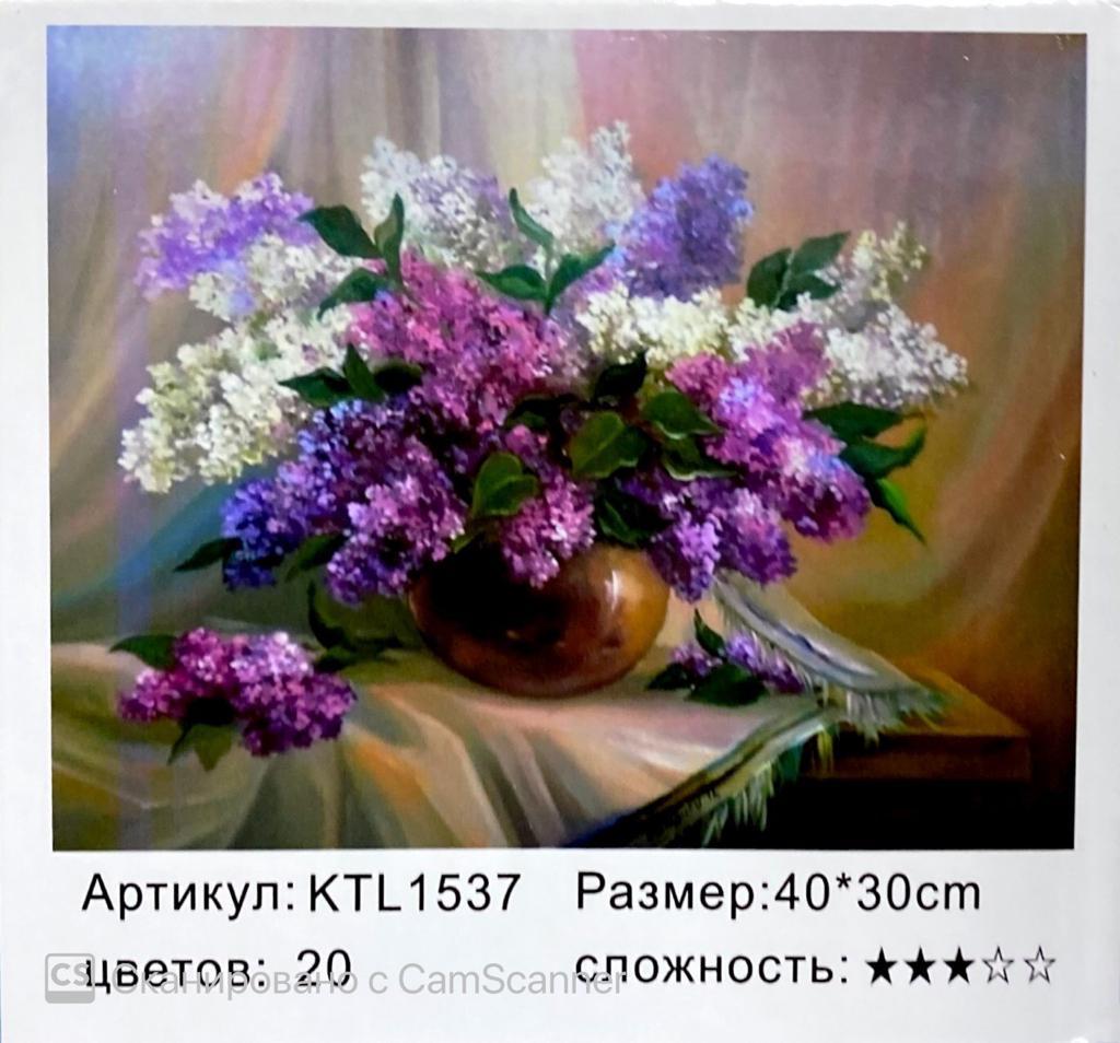 Картина по номерам "Сирень" натюрморт 40х30