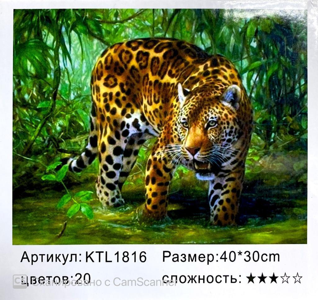 Картина по номерам "Леопард" 40х30