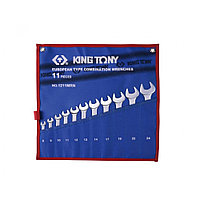 Набор комбинированных ключей, 8-24 мм, 11 предметов KING TONY 1211MR \1211SR01 Набор ключей рожково-накид. inch