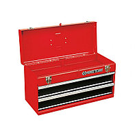 Ящик инструментальный, 2 ящика и отсек, красный KING TONY 87401-2