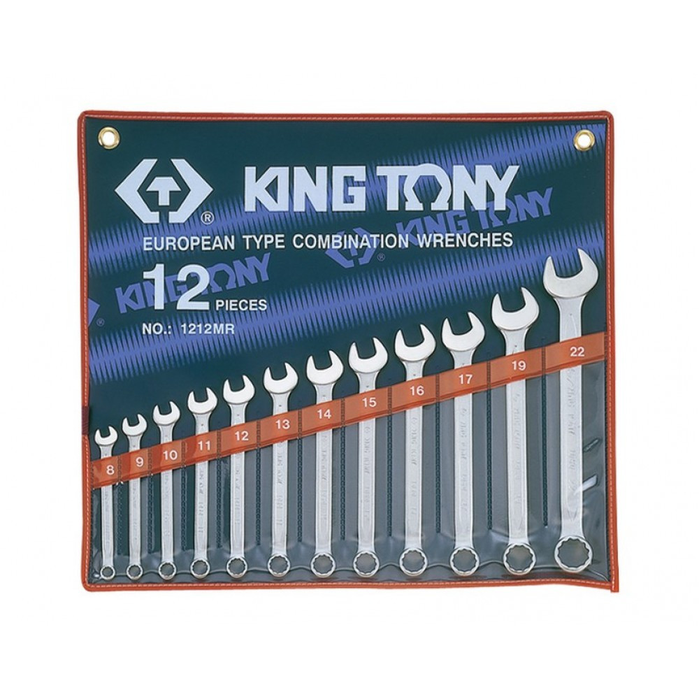 Набор комбинированных ключей, 8-22 мм, 12 предметов KING TONY 1212MR
