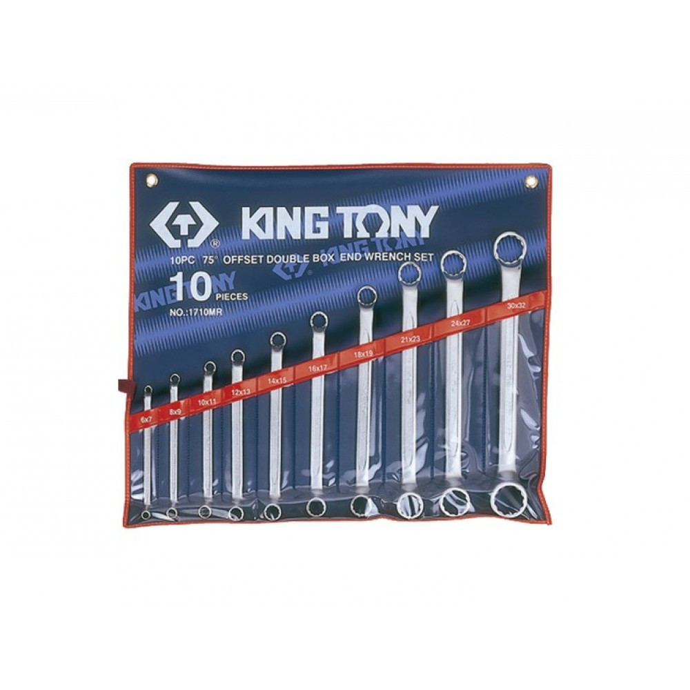 Набор накидных ключей, 6-32 мм, 10 предметов KING TONY 1710MR (Код: 1710MR)
