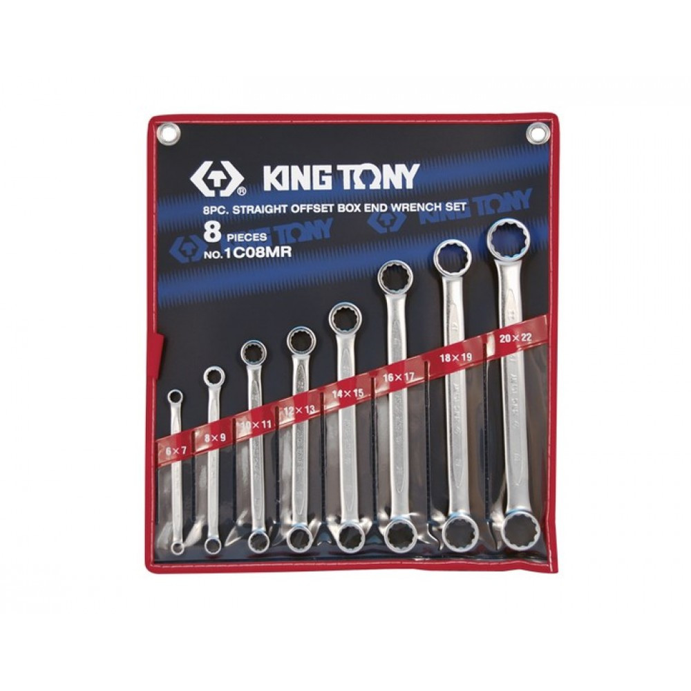 Набор накидных ключей, 6-22 мм 8 предметов KING TONY 1C08MR (Код: 1C08MR)