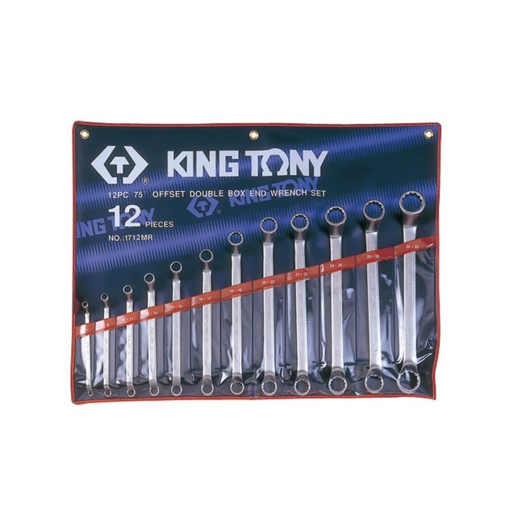 Набор накидных ключей, 6-32 мм, 12 предметов KING TONY 1712MRN (Код: 1712MRN)