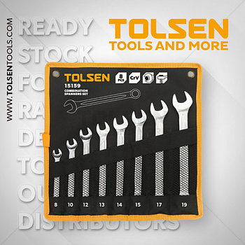 Набор ключей рожково-накидной 8 предметов 8/10/12/13/14/15/17/19MM 15159