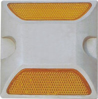 Катафот светоотражающий пластиковый КД-3 ГОСТ 50971-2011 двухсторонний белый/желтый