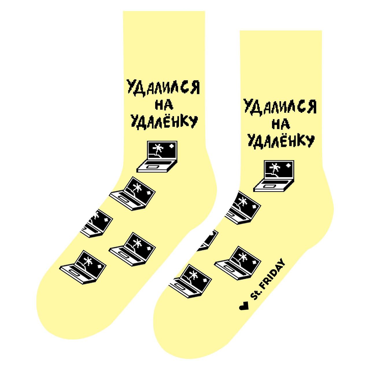 Носки. FRIDAY SOCKS. Удалился на удалёнку