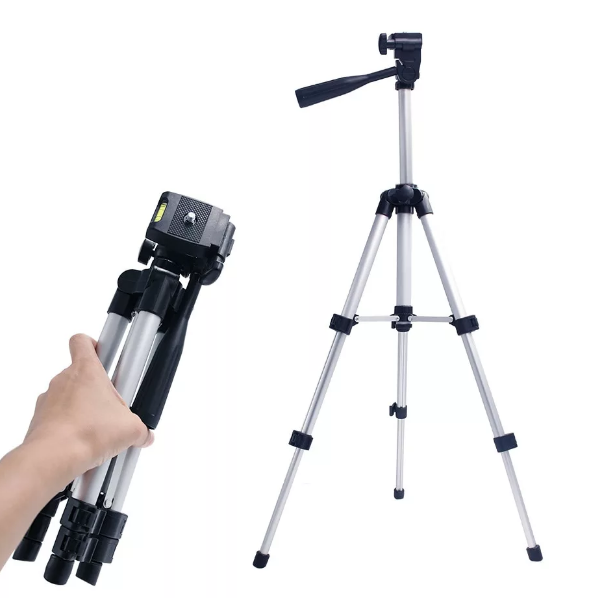 Штатив-тренога для фотоаппарата/смартфона TRIPOD-330A универсальный, с уровнем и чехлом