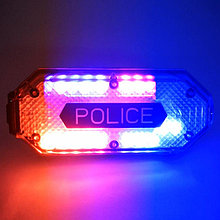 Носимый проблесковый полицейский маячок с встроенным фонариком и креплением на одежду