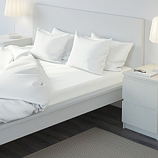 Простыня натяжная УЛЛЬВИДЕ  белый, 140x200 см ИКЕА, IKEA, фото 2
