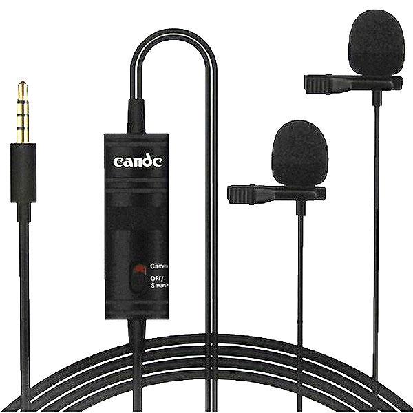 Петличный двойной микрофон Candc DC-C2 (Black)