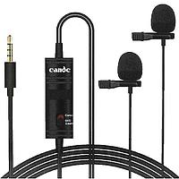 Петличный двойной микрофон Candc DC-C2 (Black)