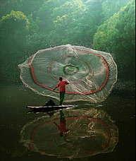 Касченговый сеть (американка) в диаметре 3,4м из лески, фото 2
