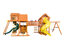 Игровая площадка "Playgarden Mega SkyFort" с двумя игровыми домиками и переходом