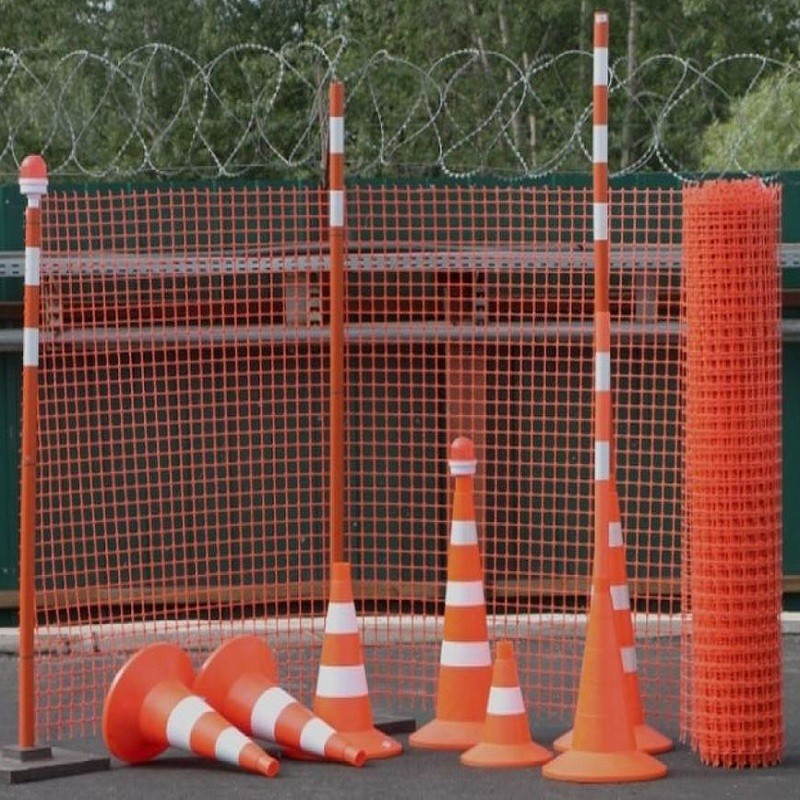 Аварийное строительное ограждение (оранжевая сигнальная аварийная сетка). Алматы и Астана