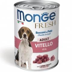 4458 Monge Fresh, влажный корм для собак с телятиной, банка 400гр.
