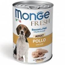 4472 Monge Fresh, влажный корм с курицей для взрослых собак, банка 400гр.