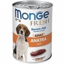4564 Monge Fresh, влажный корм для собак с уткой, банка 400гр.